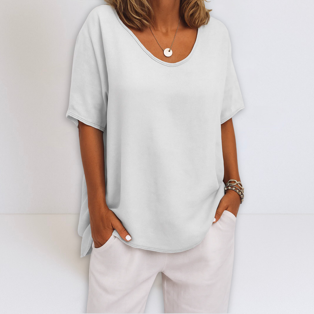 Joanne | Oversized V-neck Blouse