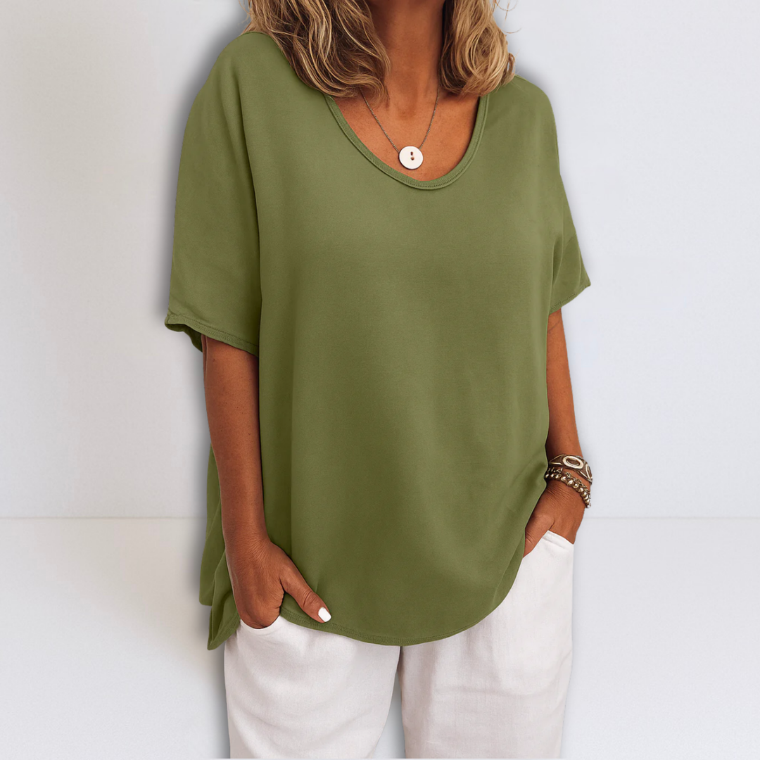 Joanne | Oversized V-neck Blouse