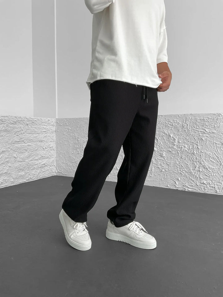 1+1 FREE | Mike - Ribbed Straight Pants
