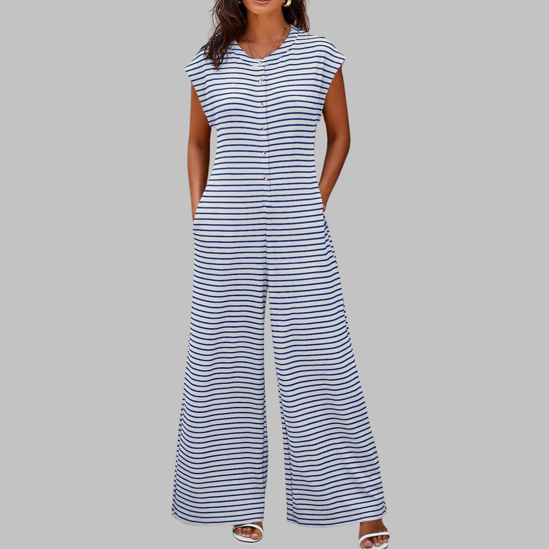 Brynn | Striped Wide-Leg Jumpsuit
