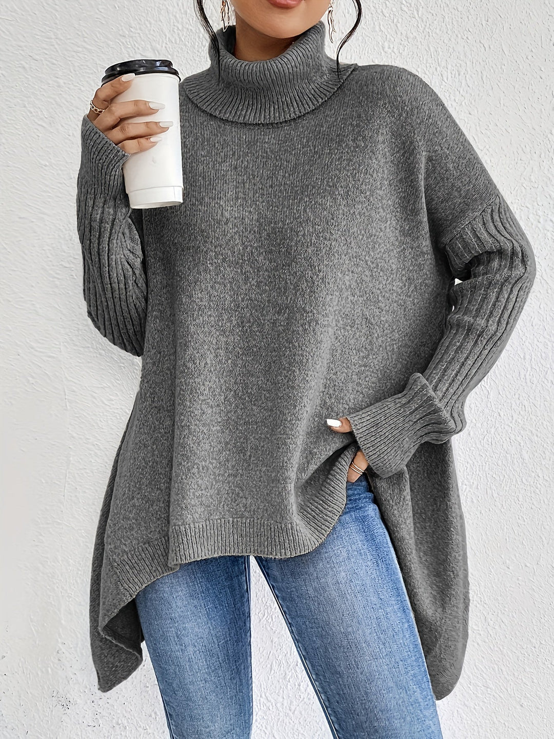 Irina | Oversized Turtleneck Sweater