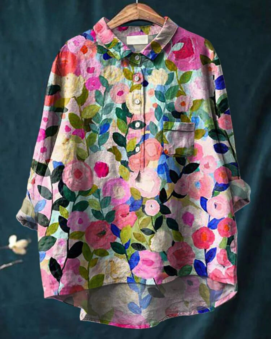 1+1 FREE | Barbara - Classic floral blouse