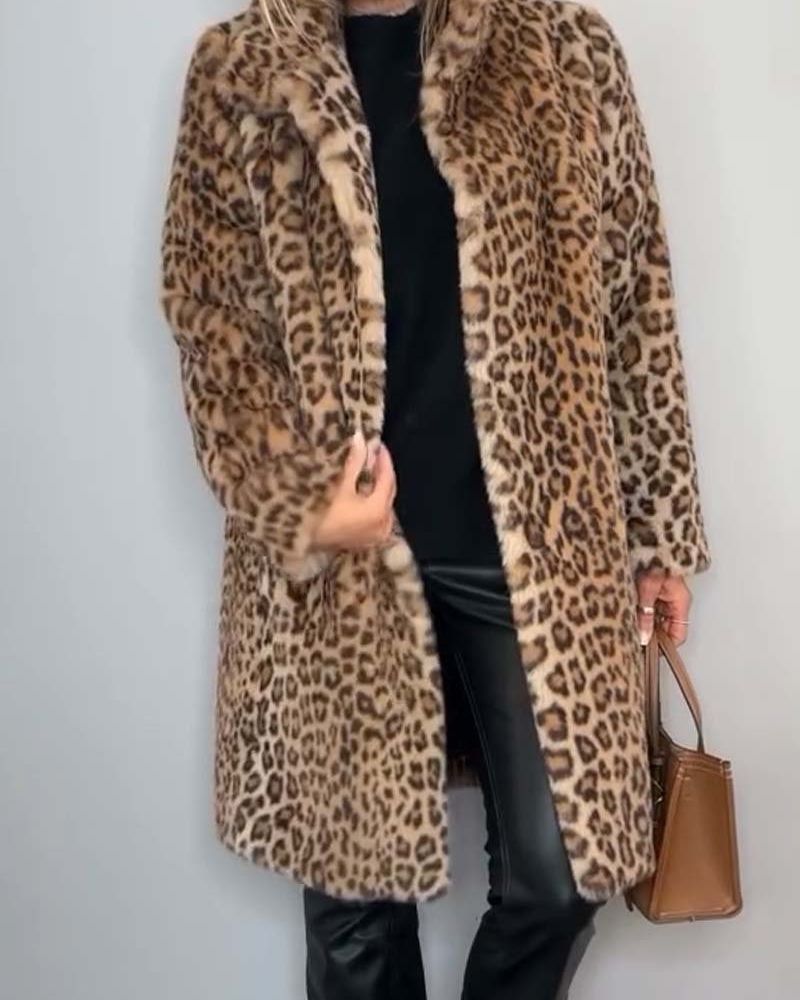 Averly | Soft Long Leopard Coat