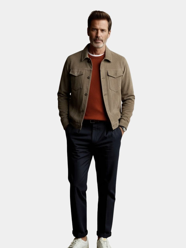 Laurent Leather Aviator Jacket