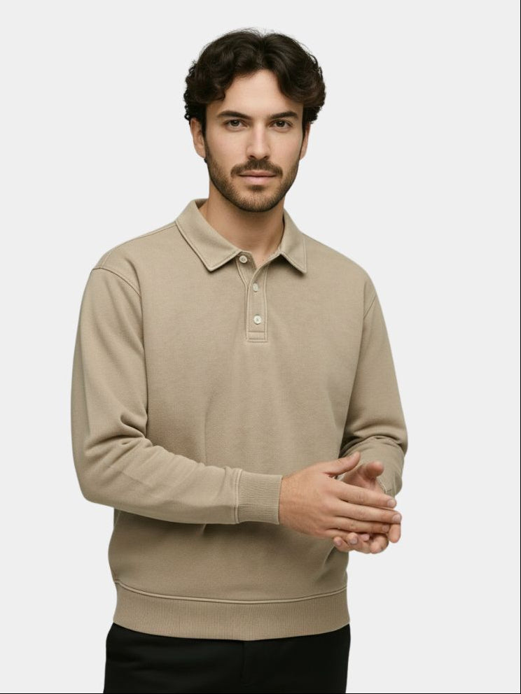 Canyon Mist Long Sleeve Polo Shirt