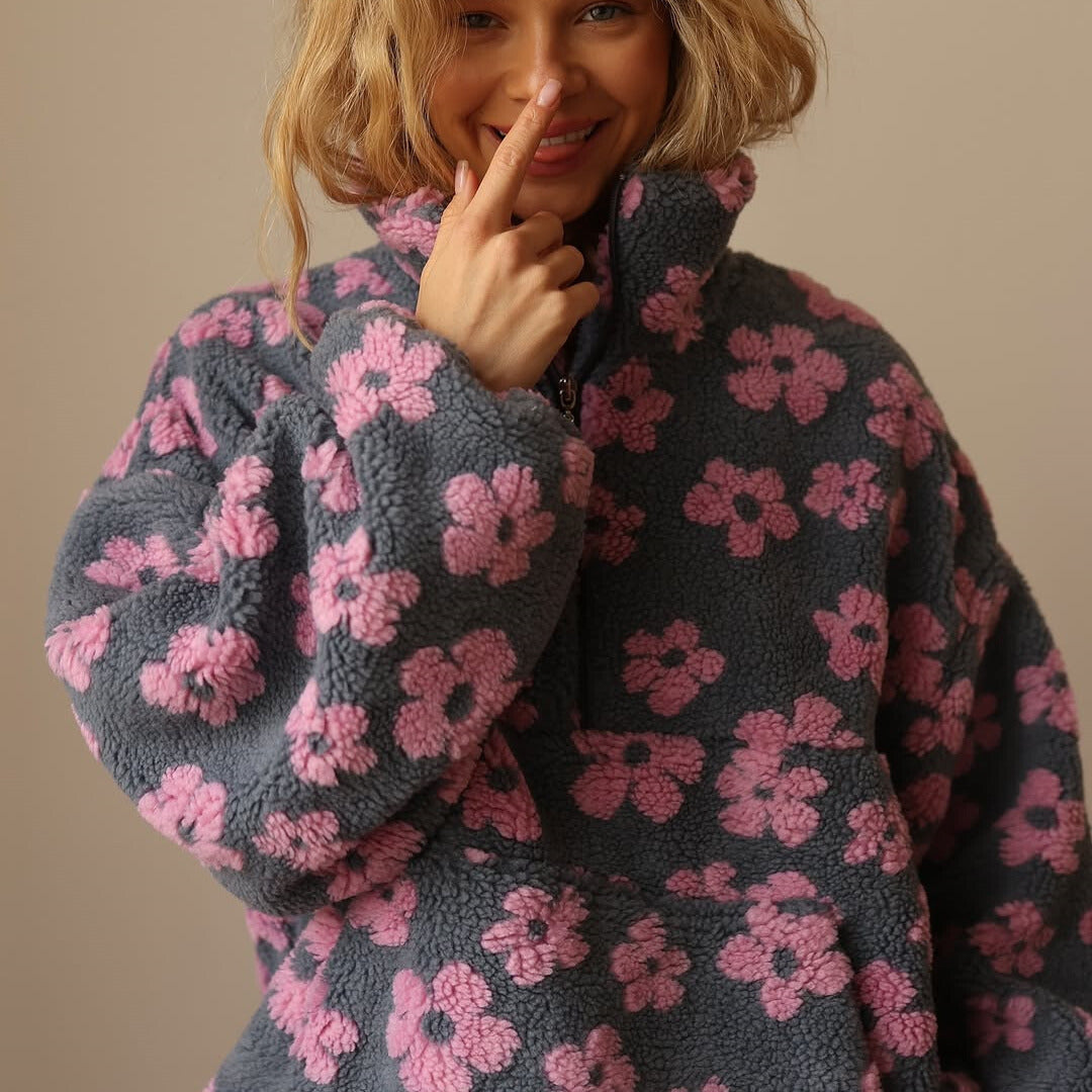 Aurela | Plush Floral Fleece