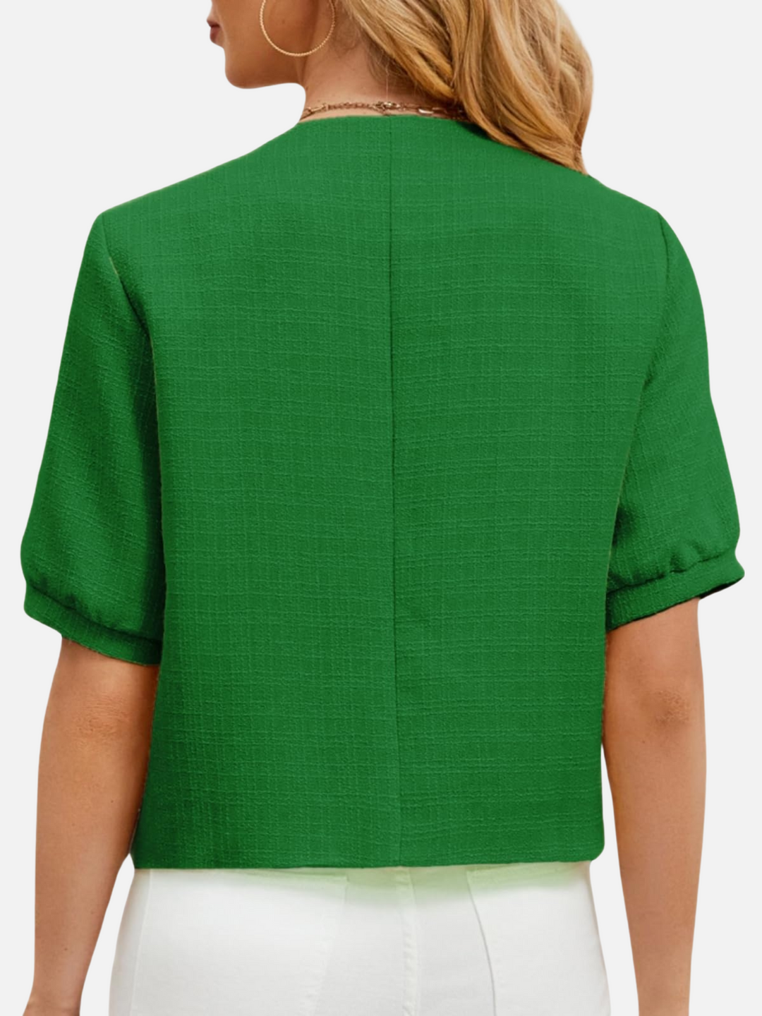 Vivian | Cropped Tweed Blazer Jacket