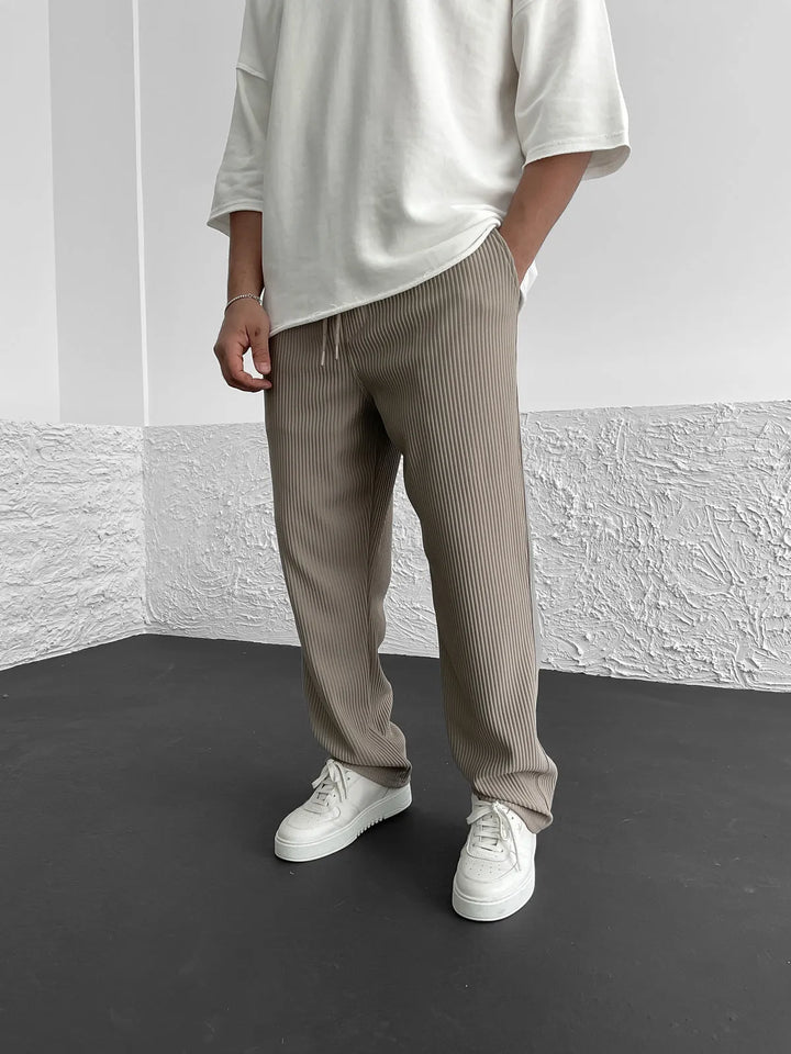1+1 FREE | Mike - Ribbed Straight Pants