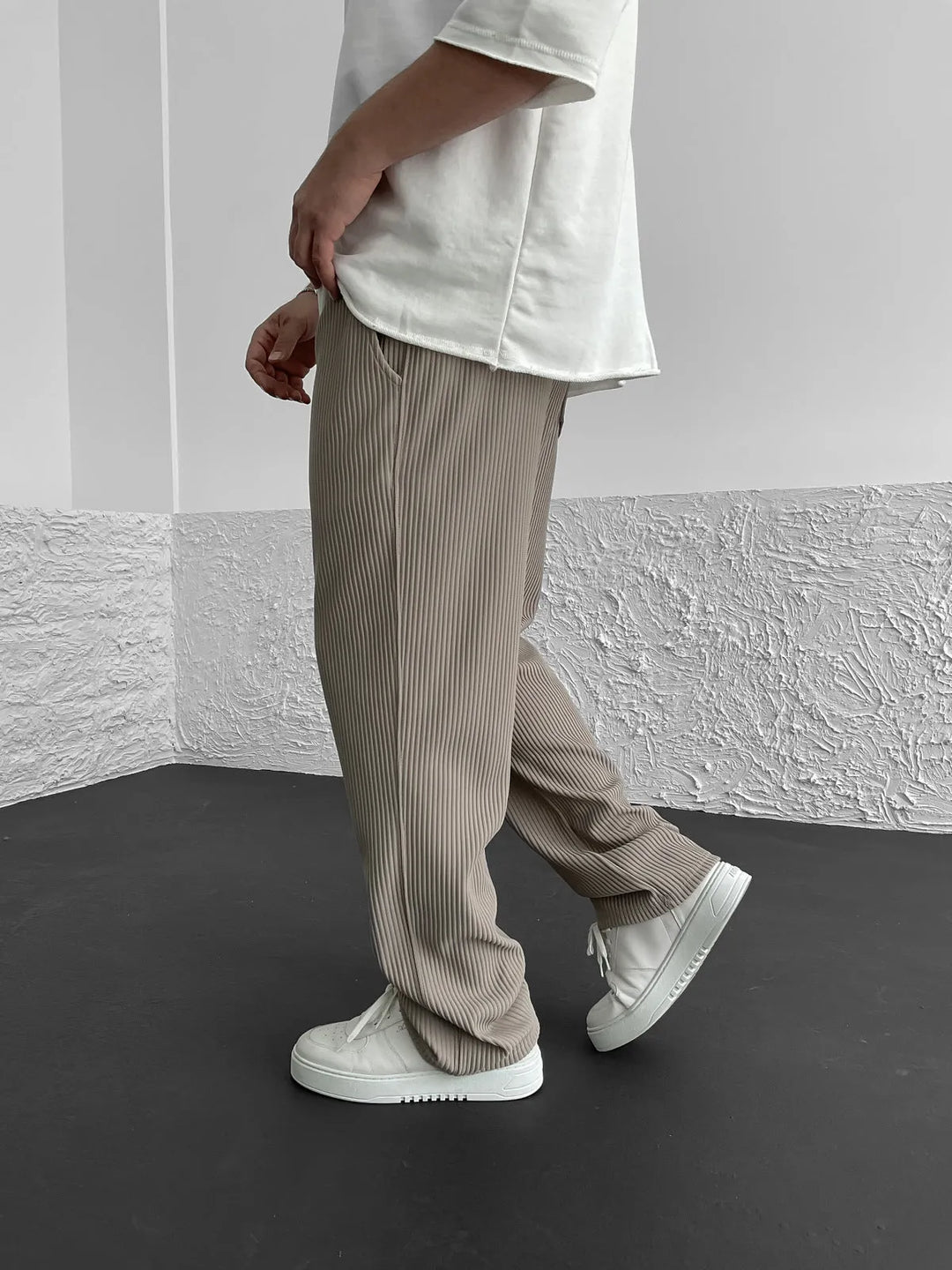 1+1 FREE | Mike - Ribbed Straight Pants