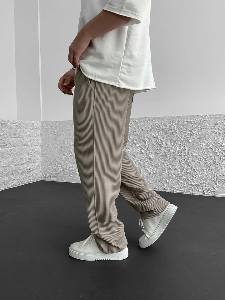 1+1 FREE | Mike - Ribbed Straight Pants