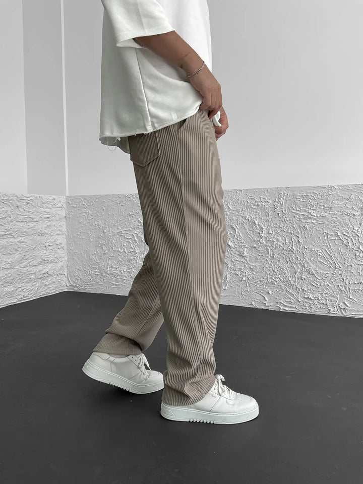 1+1 FREE | Mike - Ribbed Straight Pants