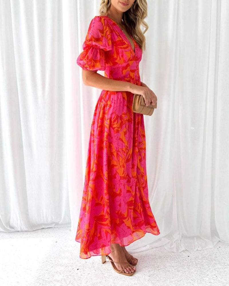 RHONDA - PINK MAXI DRESS