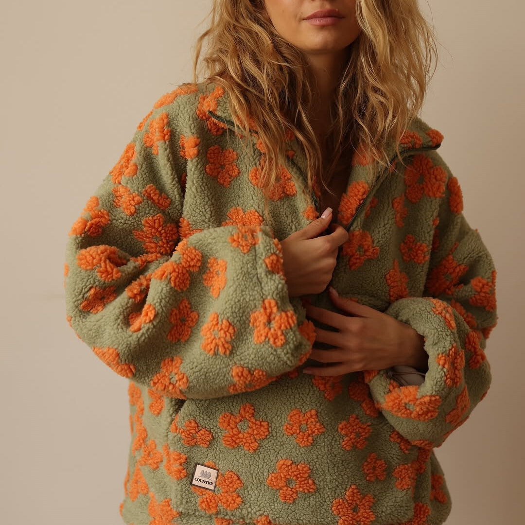 Aurela | Plush Floral Fleece