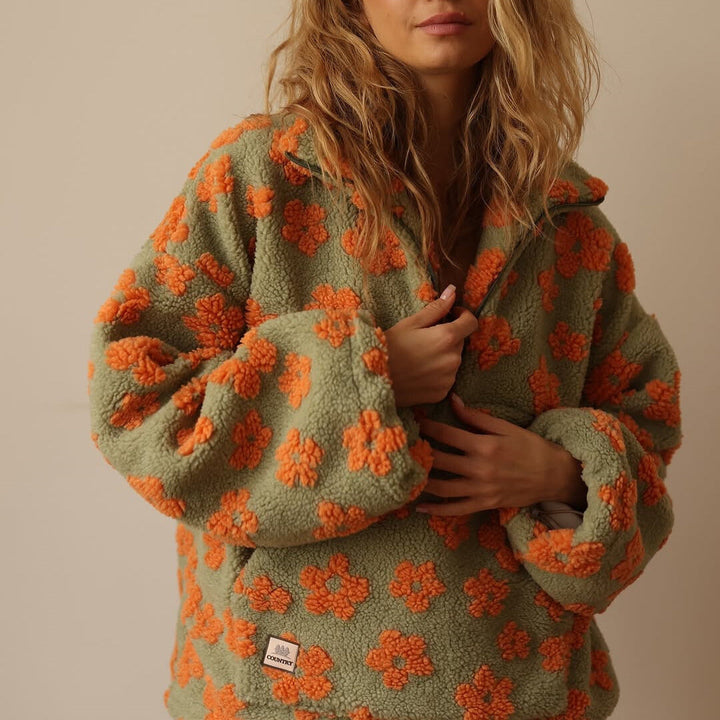 Aurela | Plush Floral Fleece