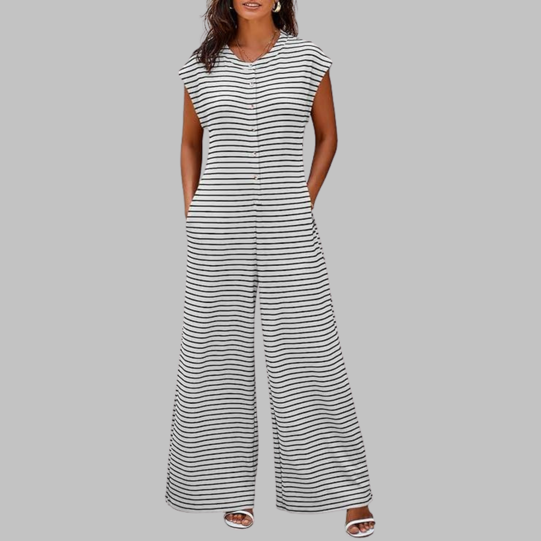 Brynn | Striped Wide-Leg Jumpsuit