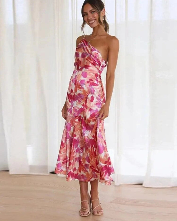 1+1 FREE |  Lola - Asymmetric Maxi Dress