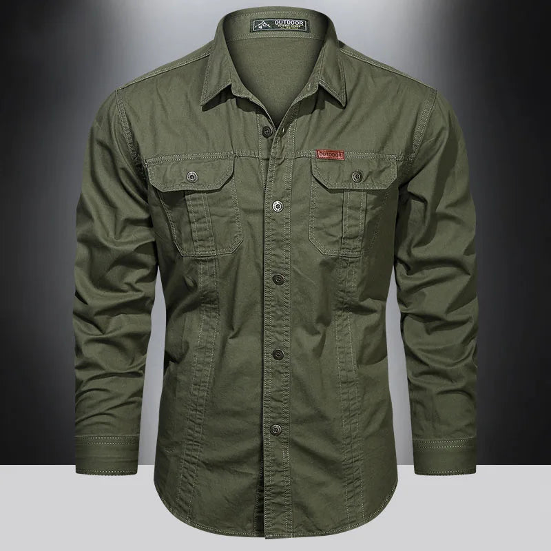 1+1 FREE | James - Men's Cotton Cargo Shirt
