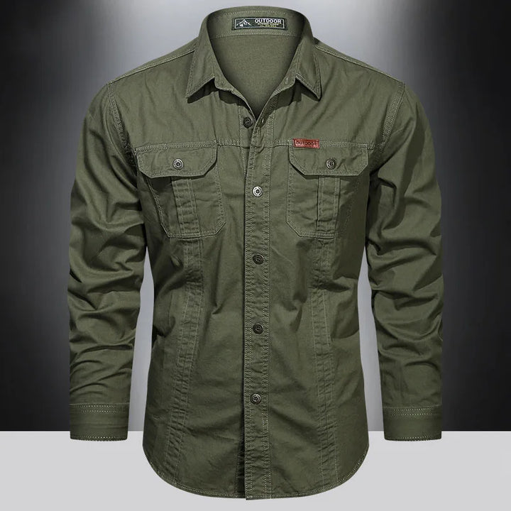 1+1 FREE | James - Men's Cotton Cargo Shirt