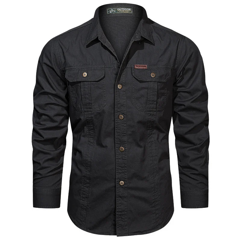 1+1 FREE | James - Men's Cotton Cargo Shirt