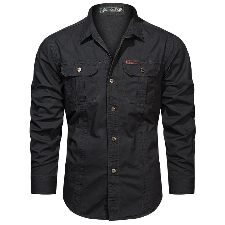 1+1 FREE | James - Men's Cotton Cargo Shirt