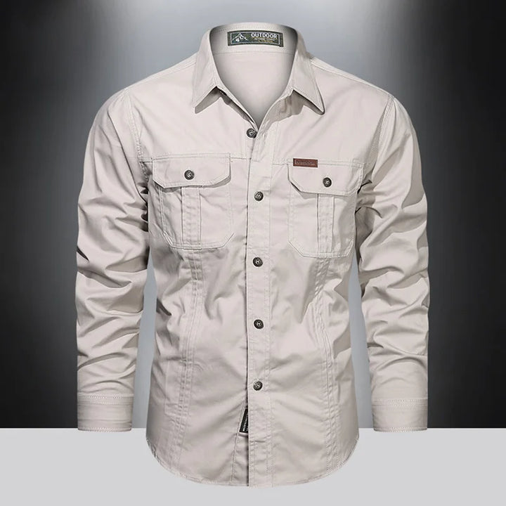 1+1 FREE | James - Men's Cotton Cargo Shirt