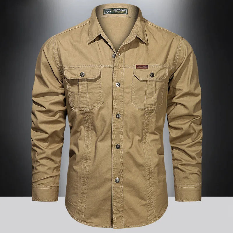 1+1 FREE | James - Men's Cotton Cargo Shirt