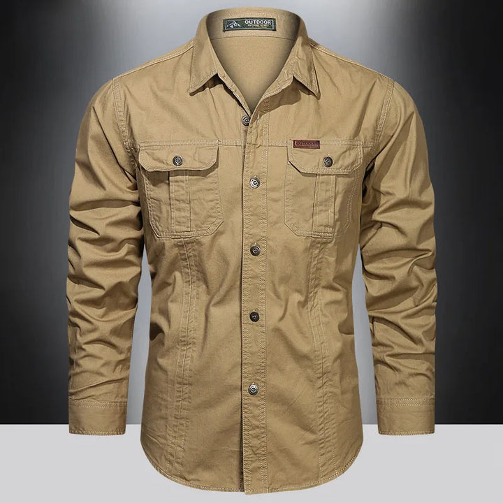1+1 FREE | James - Men's Cotton Cargo Shirt