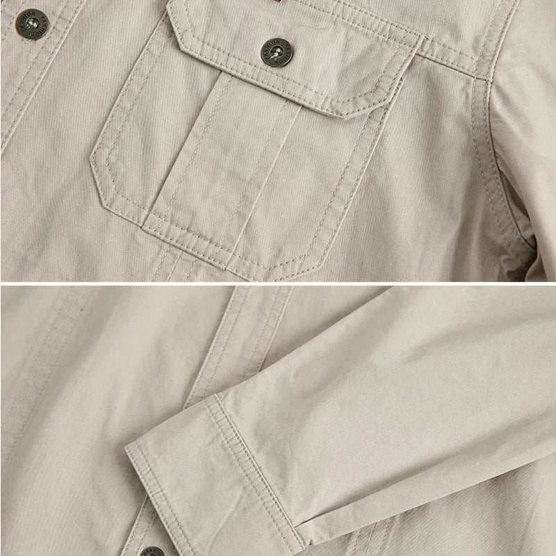 1+1 FREE | James - Men's Cotton Cargo Shirt