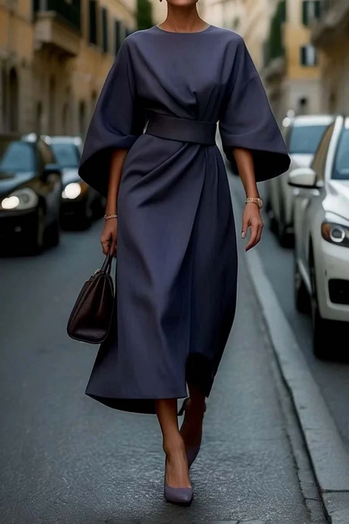 April | Elegant Batwing Wrap Dress