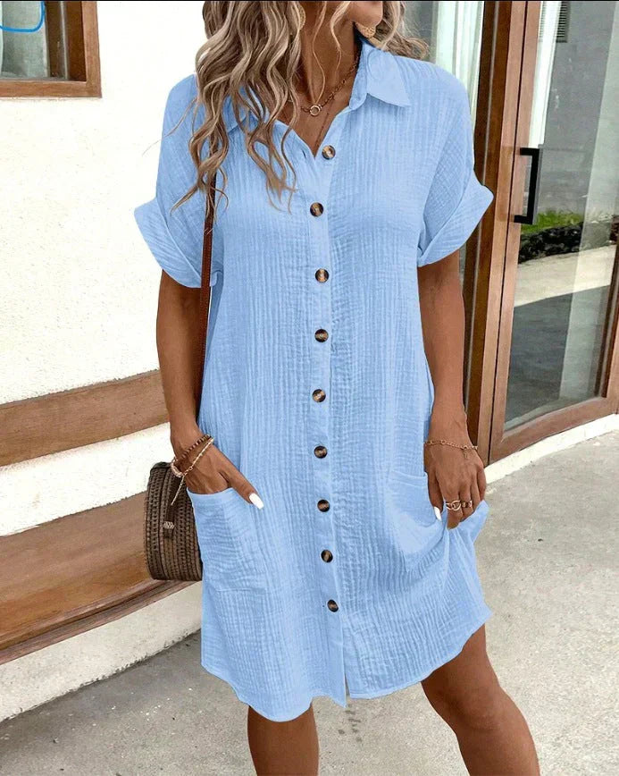 1+1 FREE | BreezyVogue - Casual Polo Dress