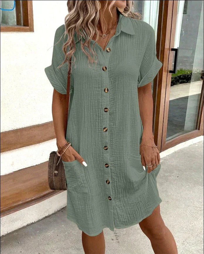 1+1 FREE | BreezyVogue - Casual Polo Dress