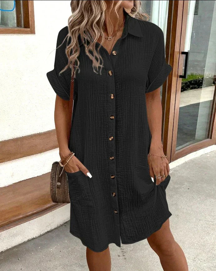 1+1 FREE | BreezyVogue - Casual Polo Dress