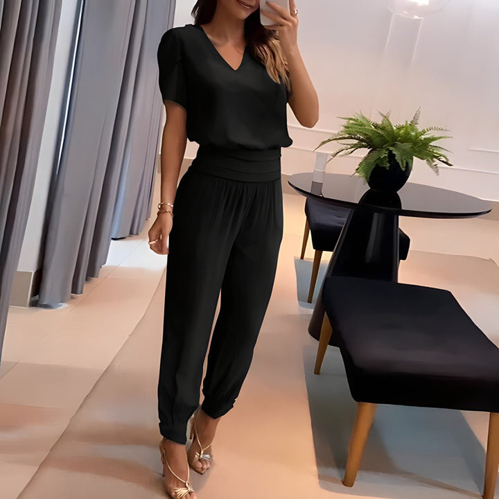Melinda | Trendy Set with Blouse and Trousers