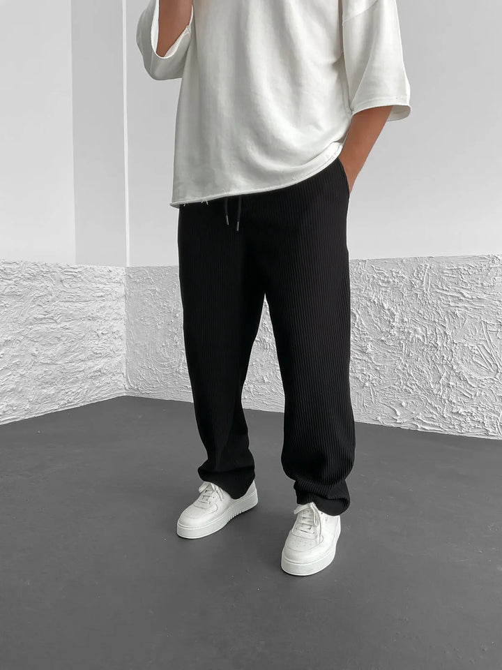 1+1 FREE | Mike - Ribbed Straight Pants