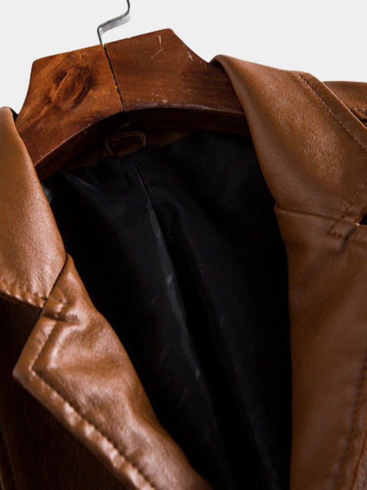 Bold Caramel Leather Jacket