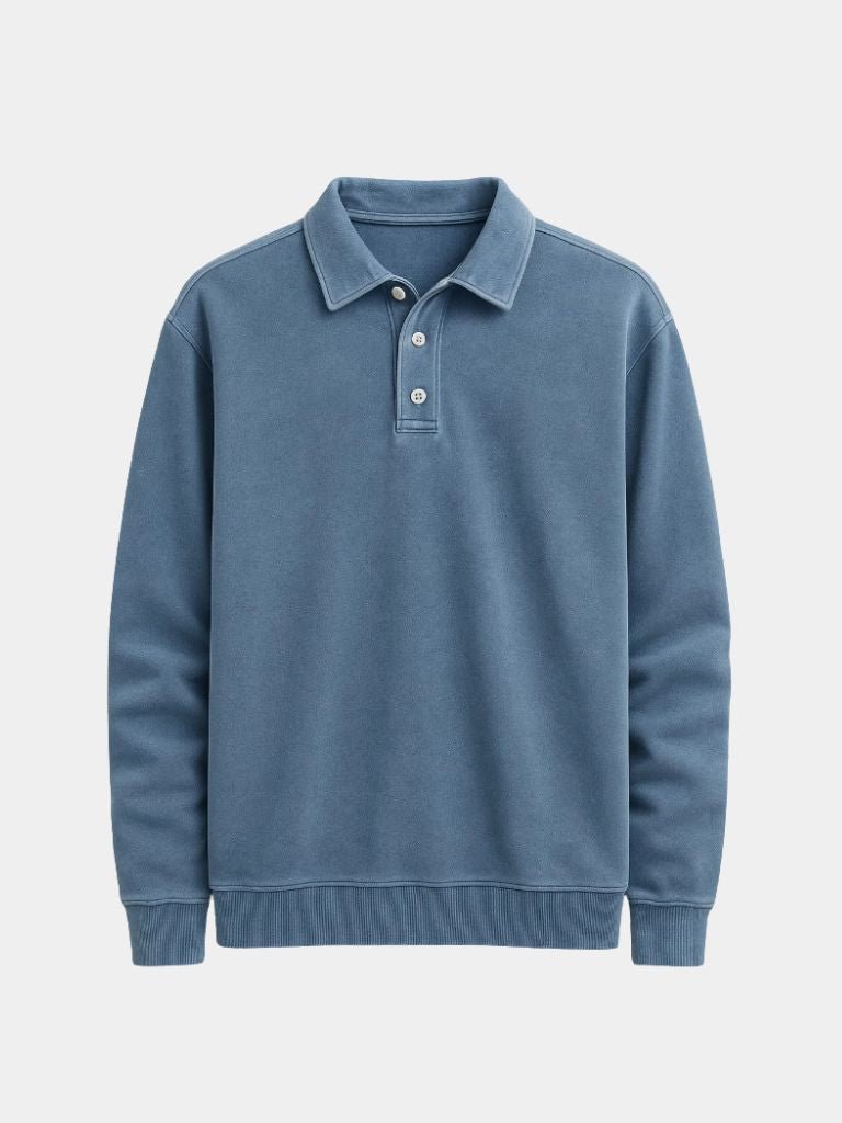 Canyon Mist Long Sleeve Polo Shirt