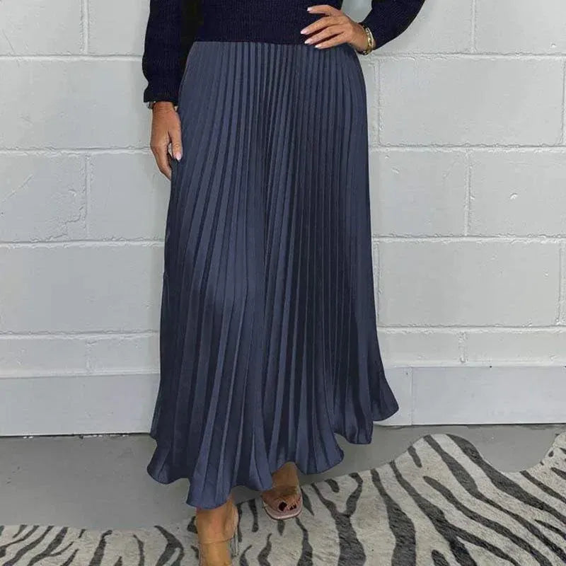 Harlow | Sweater & Pleated Skirt Maxi Dress