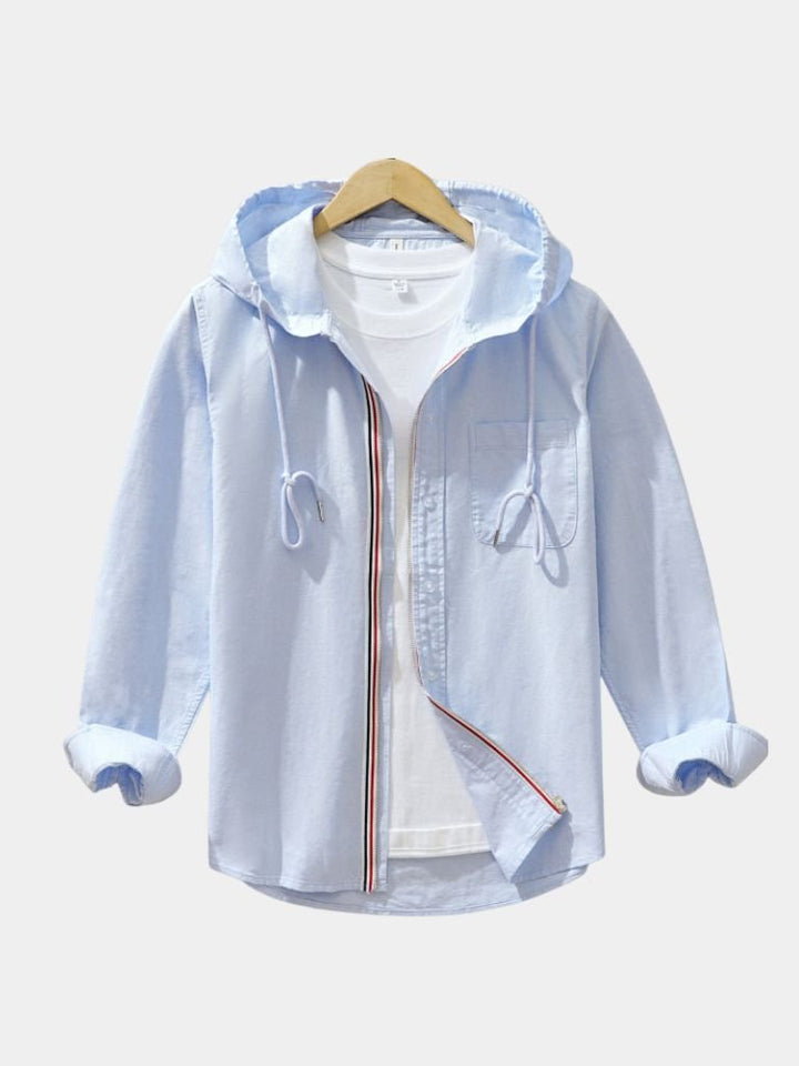 Light Covenant Linen Hooded Shirt
