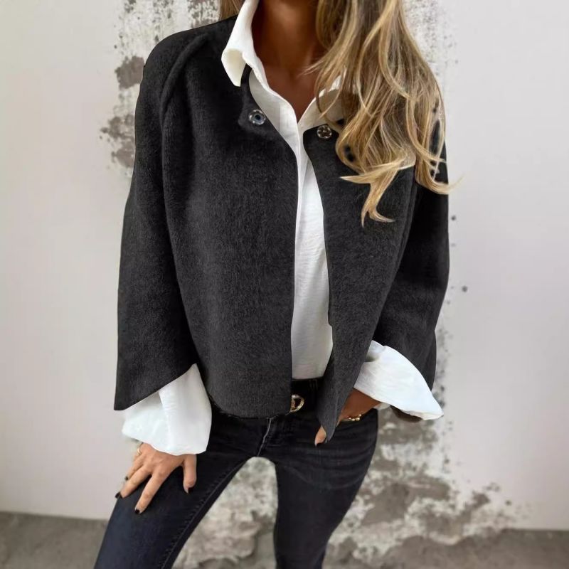Debbie - Coat with Round neck and Long Sleeves